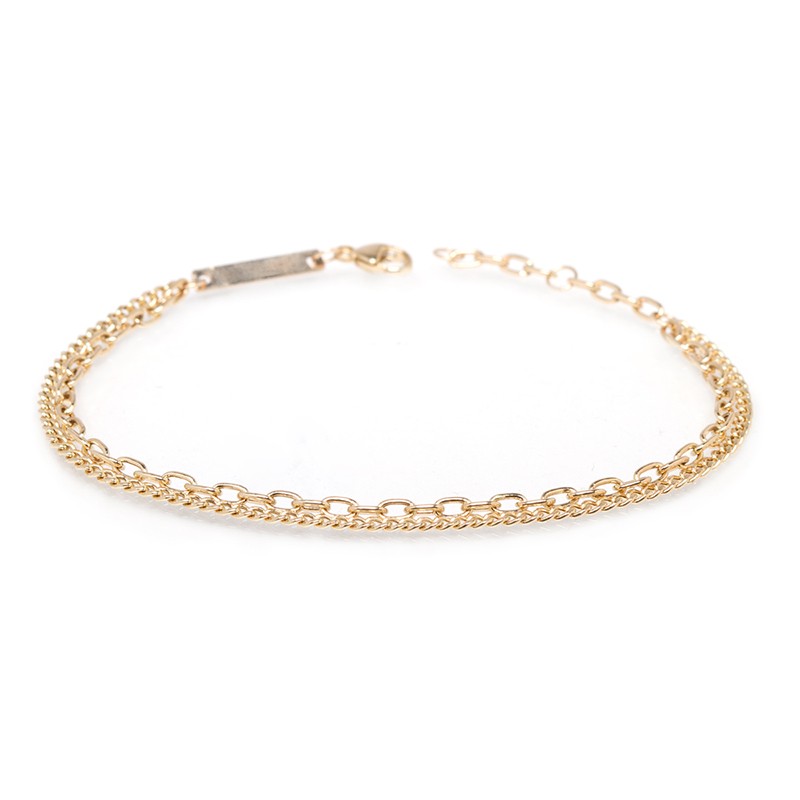 14k Double Chain Bracelet