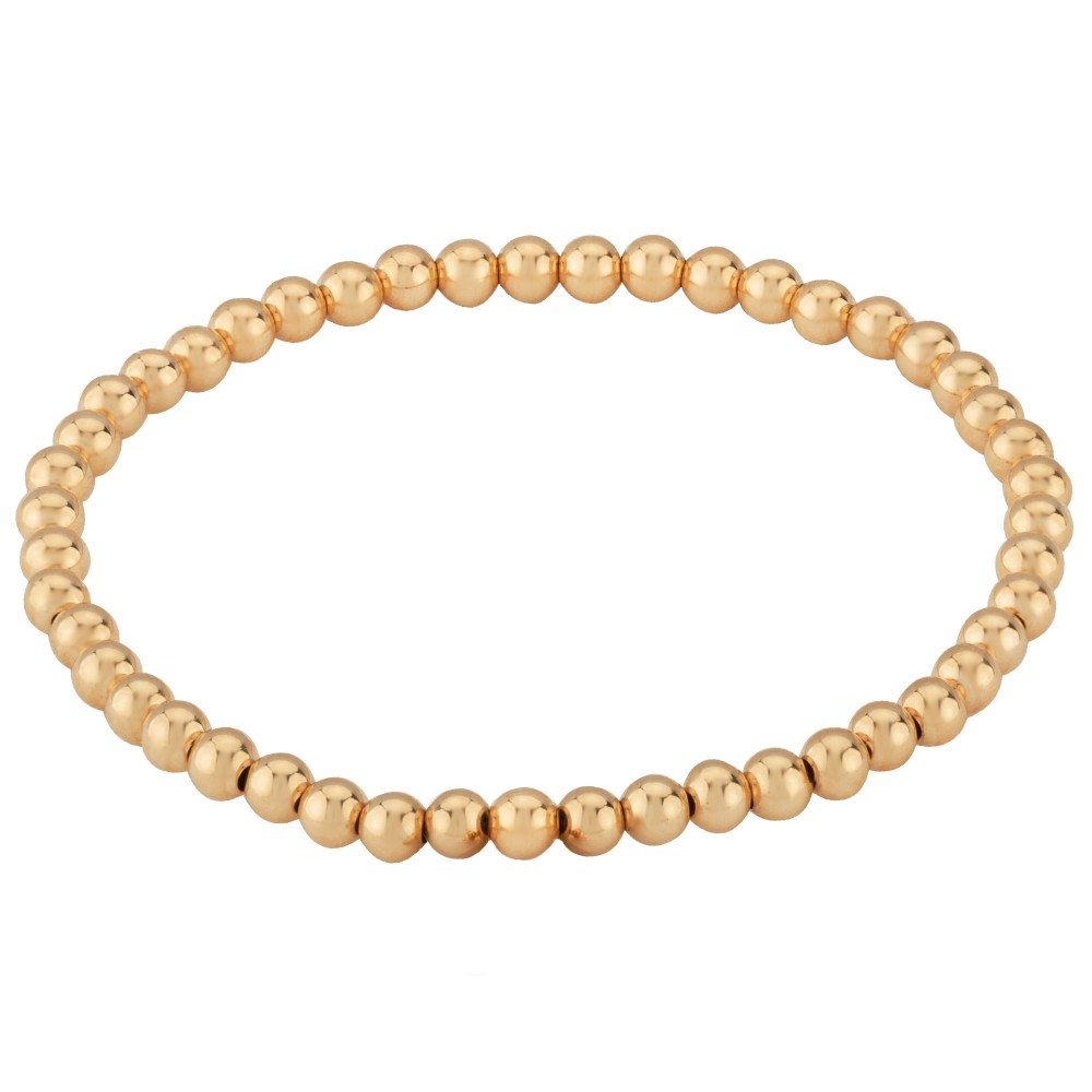 14k Bead Stretch Bracelet