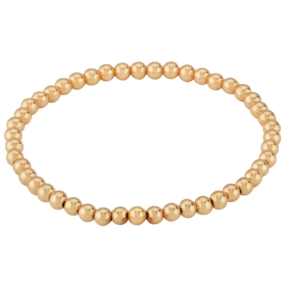 14k Bead Stretch Bracelet By PD Collection