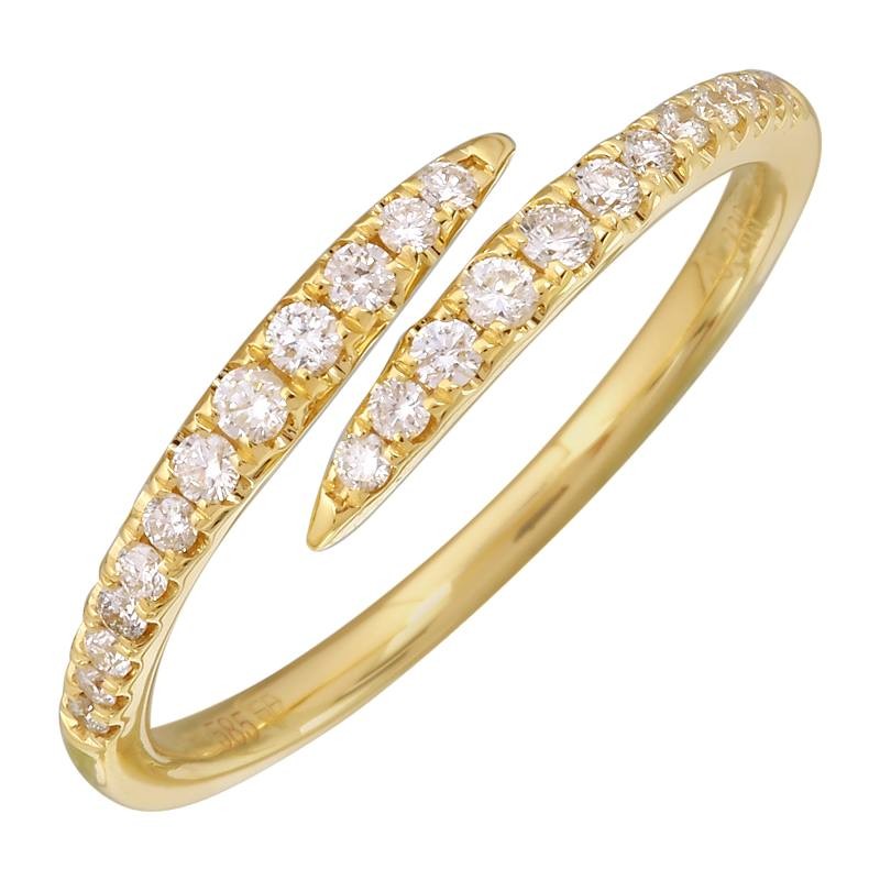 14K  Diamond Bypass Ring