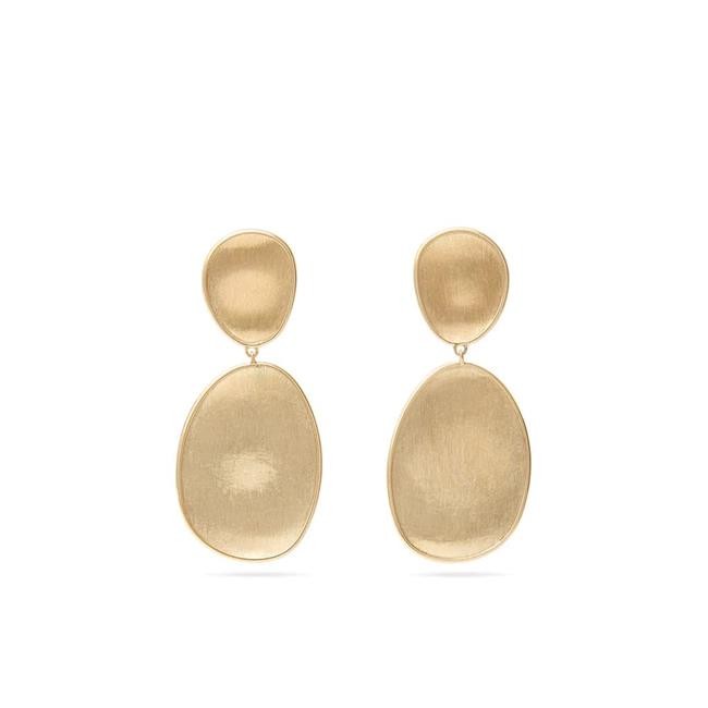 18K Lunaria Double Drop Earrings