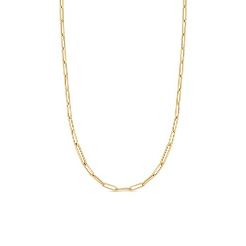 18K Yellow Gold Alternating Size Paperclip Link Necklace