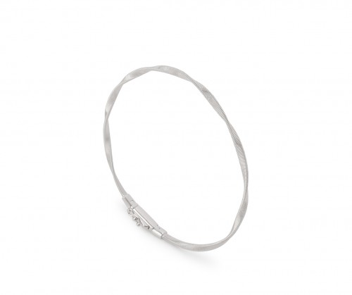 18k White Gold Twisted Coil Bracelet