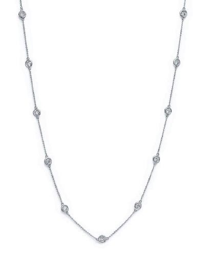 14k Diamond By The Yard Necklace