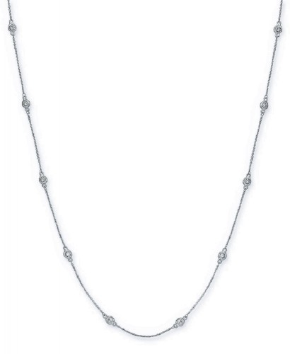 14k Diamond By The Yard Necklace