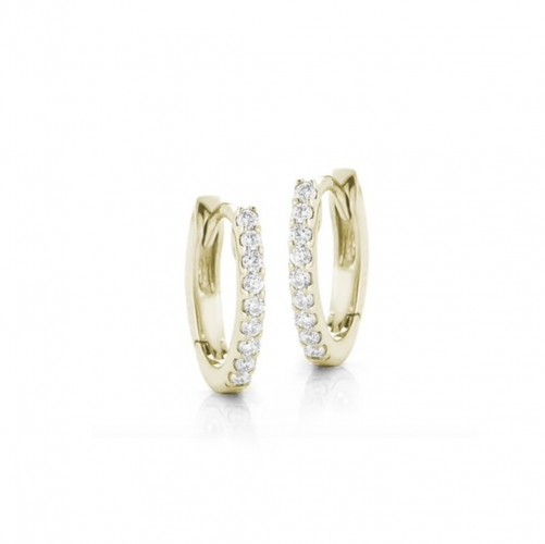 14k Diamond Huggie Earrings