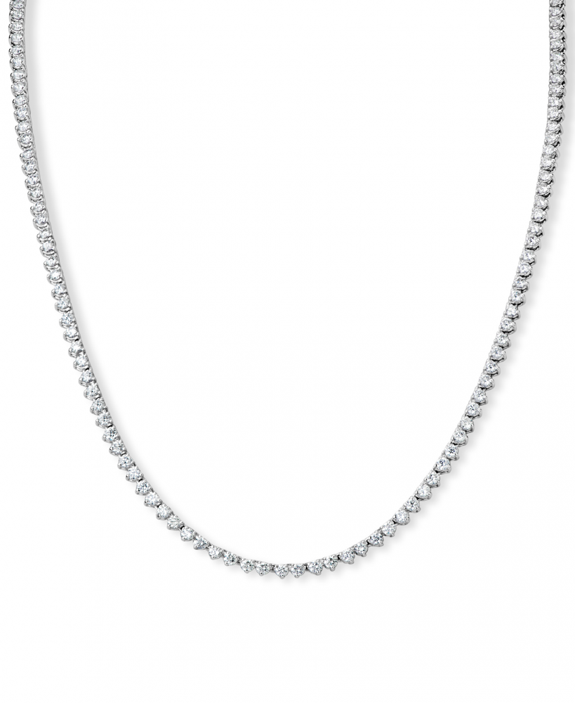 14k 5.95ctw Diamond Tennis Necklace