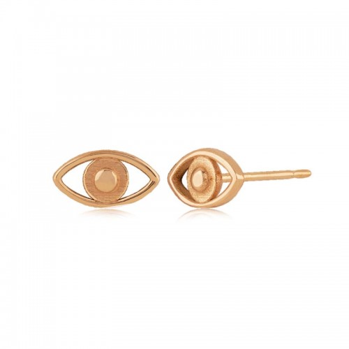 14K Evil Eye Stud Earrings By PD Collection
