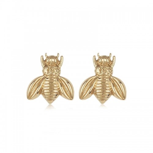 14K Yellow Gold Bumble Bee Stud Earrings By PD Collection