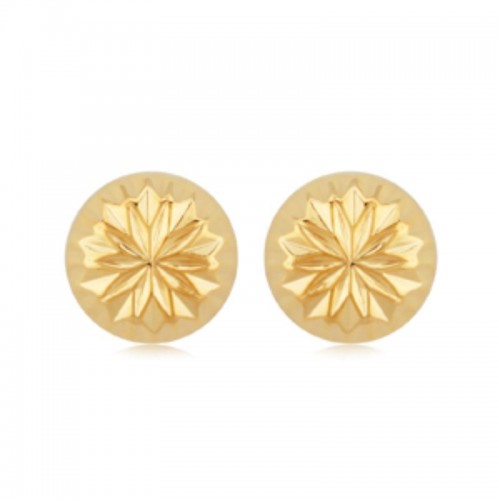 14K Faceted Button Earrings By PD Collection