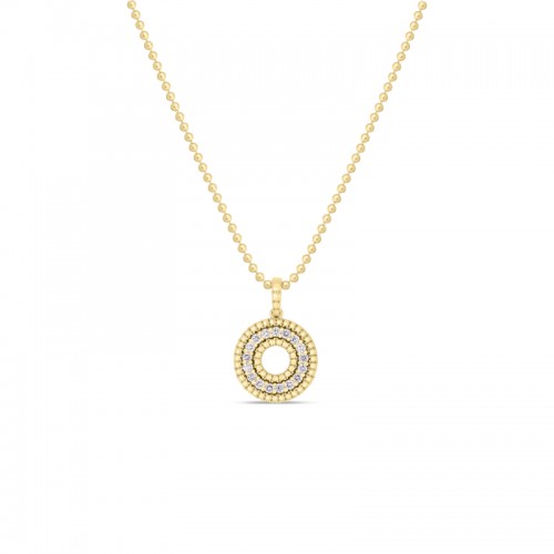 Roberto Coin 18K Yellow Gold Siena Medium Diamond Circle Necklace