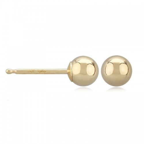 Pd Collection 14k Yellow Gold 4mm Ball Stud Earrings