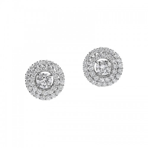 18K White Gold Diamond Earrings BY Leo Pizzo