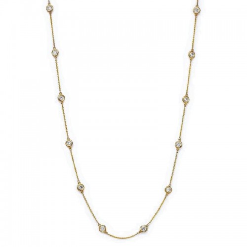 PD Collection 14K Yellow Gold Diamonds By The Yard Necklace