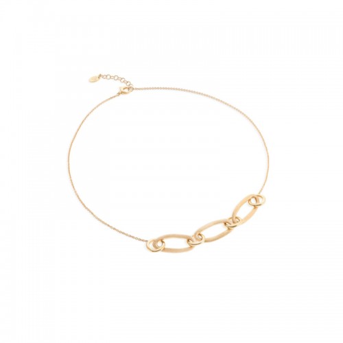 18K Mixed Link Half Collar Necklace By Marco Bicego