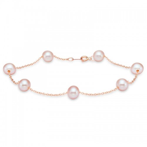 PD Collection 14k Pearl Tin Cup Bracelet