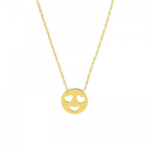 PD Collection MINI HEART EYES EMOJI FACE NECKLACE