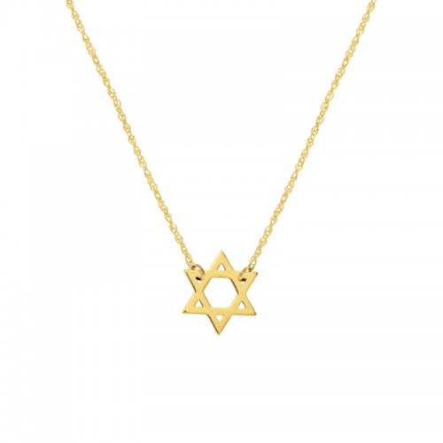 PD Collection 14K Yellow Gold Mini Star Of David Necklace