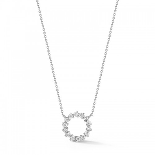 14k Diamond Open Circle Necklace By Dana Rebecca