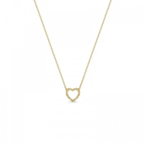 14k Twisted Heart Necklace BY Zoe Chicco