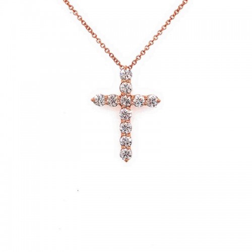 PD Collection 14K Diamond Cross Pendant Necklace