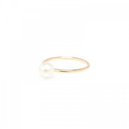 Zoe Chicco Small Pearl Ring | June Birthstone