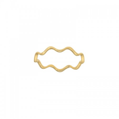 PD Collection Thin Gold Wave Ring