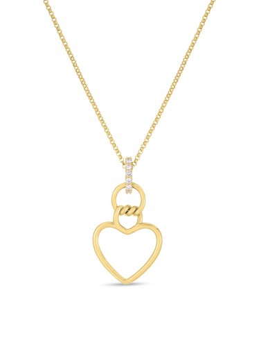 18k Diamond Cialoma Heart Necklace