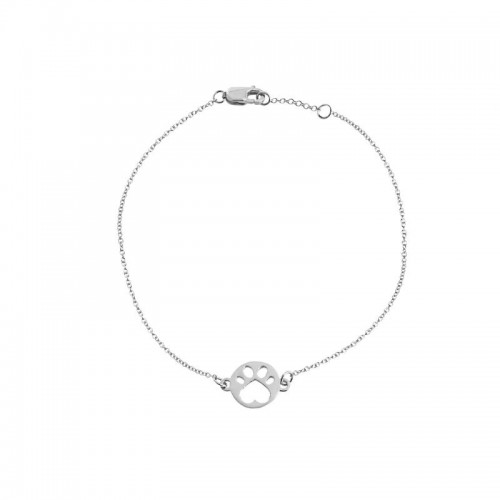 Paws For Cause Sterling Silver Mini Paw Chain Bracelet