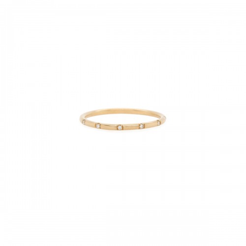 14k Diamond French Set Ring By Zoe Chicco