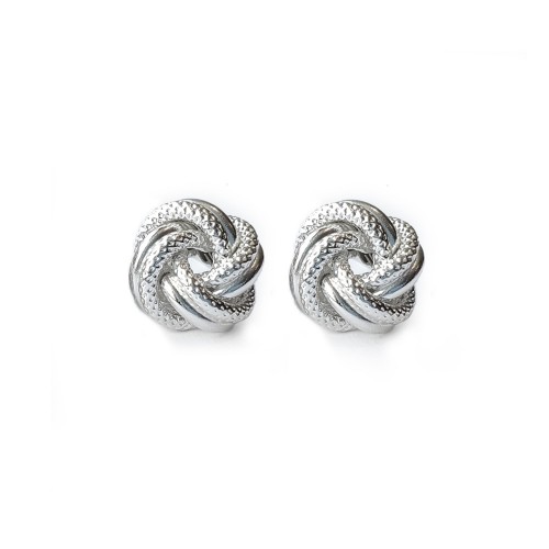PD Collection Textured Small Love Knot Earrings