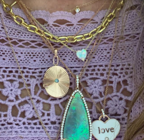 My Story Zoey Opal Heart Necklace