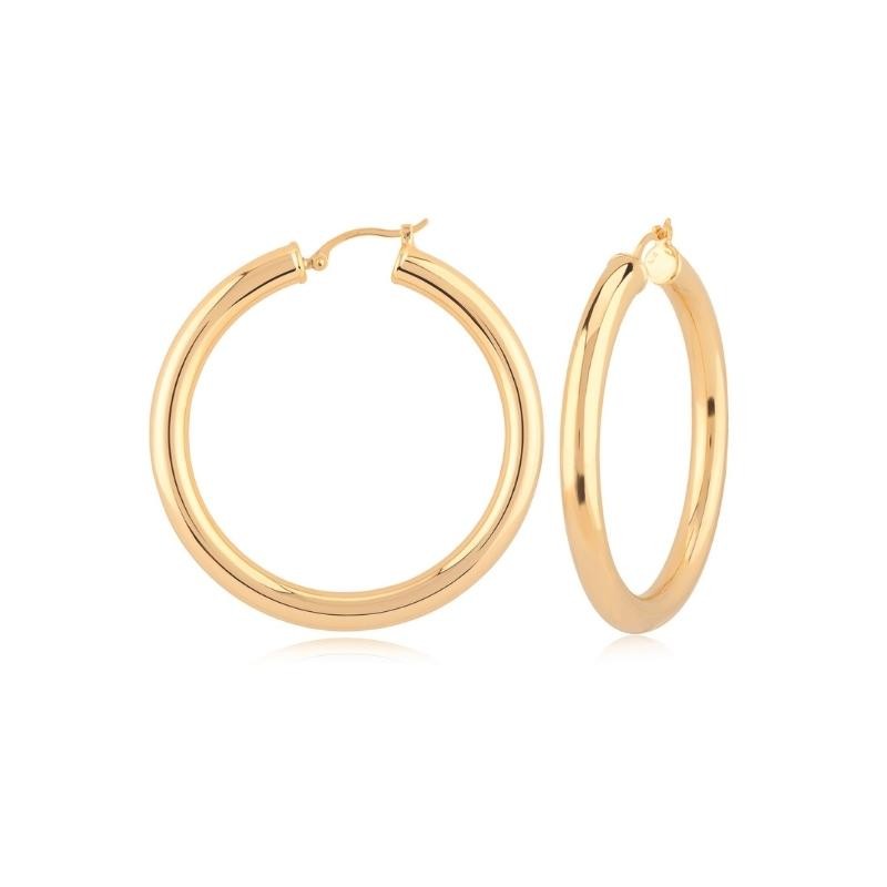 PD Collection Yg 4X40Mm S/D Hoop Earrings