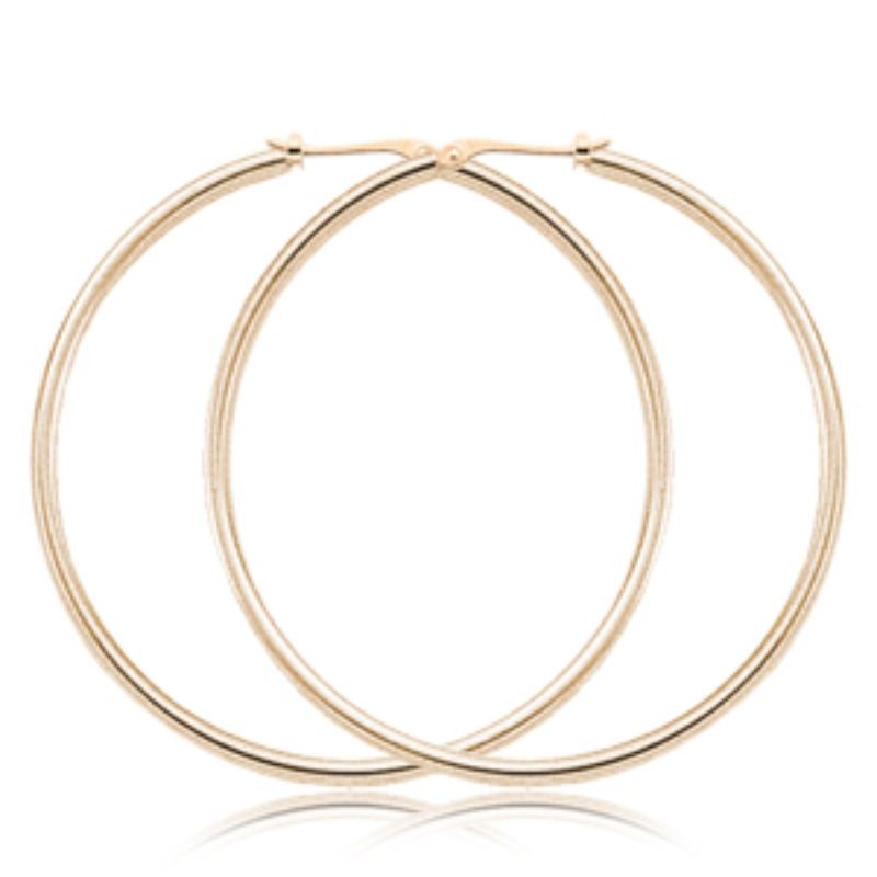 Pd Collection Yg 1.5X50Mm S/D Hoop Earrings