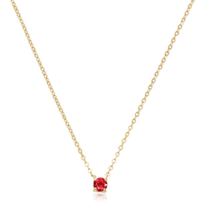 Pd Collection Yg 4Mm Ruby Necklace