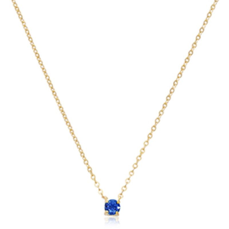 Pd Collection Yg 4Mm Sapphire Necklace