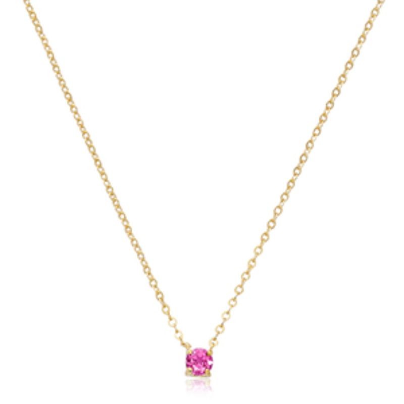Pd Collection Yg 4Mm Pink Tourmaline Necklace