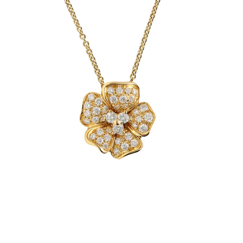 Leo Pizzo 18K Diamond Flower Necklace