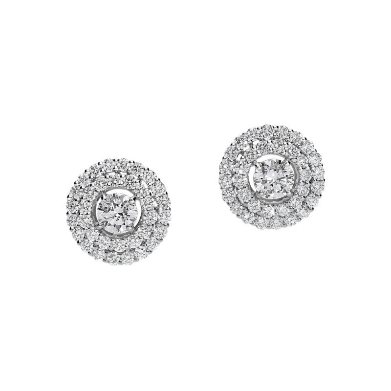 Leo Pizzo 18K White Gold Diamond Earrings