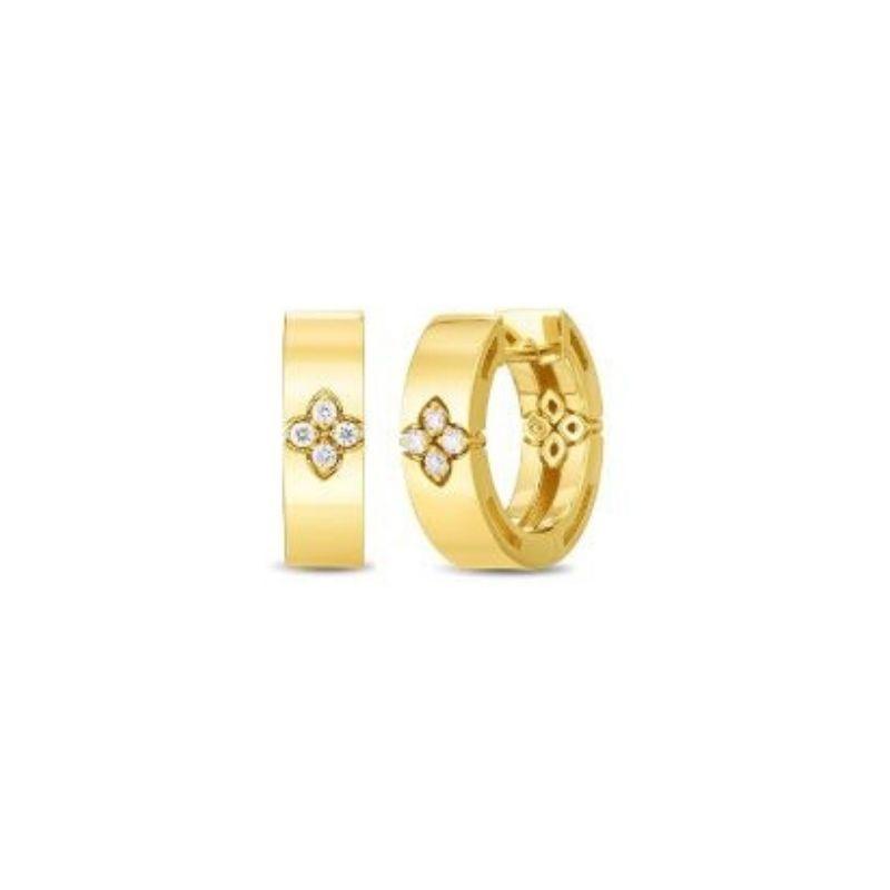 Yellow Gold Diamond Love In Verona Earrings By Roberto Coin