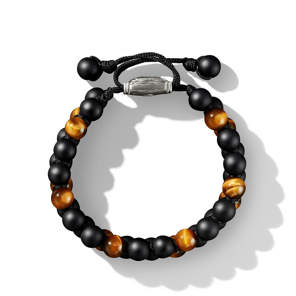 Spiritual Beads Two-Row Bracelet with Black Onyx and Tigers Eye