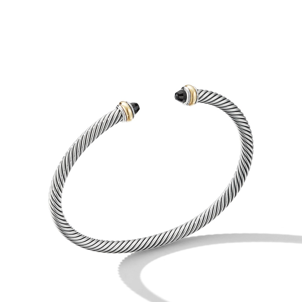 Cable Classic Bracelet with Black Onyx and 18K Yellow Gold