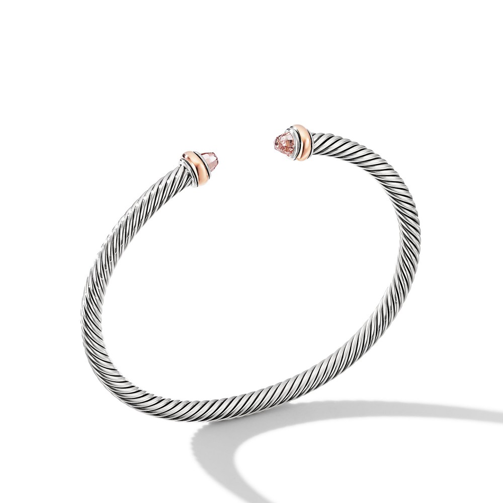 Cable Classics Collection® Bracelet with Morganite and 18K Rose Gold