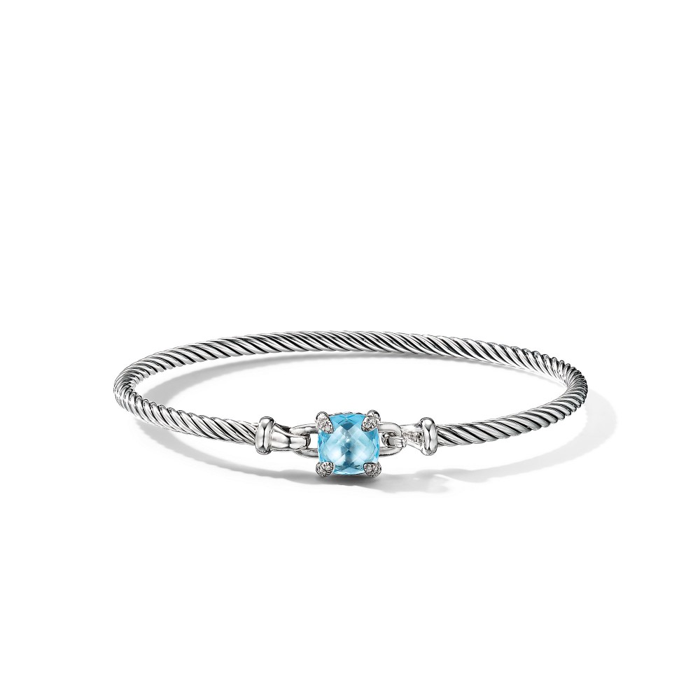 Chatelaine® Bracelet with Blue Topaz and Diamonds
