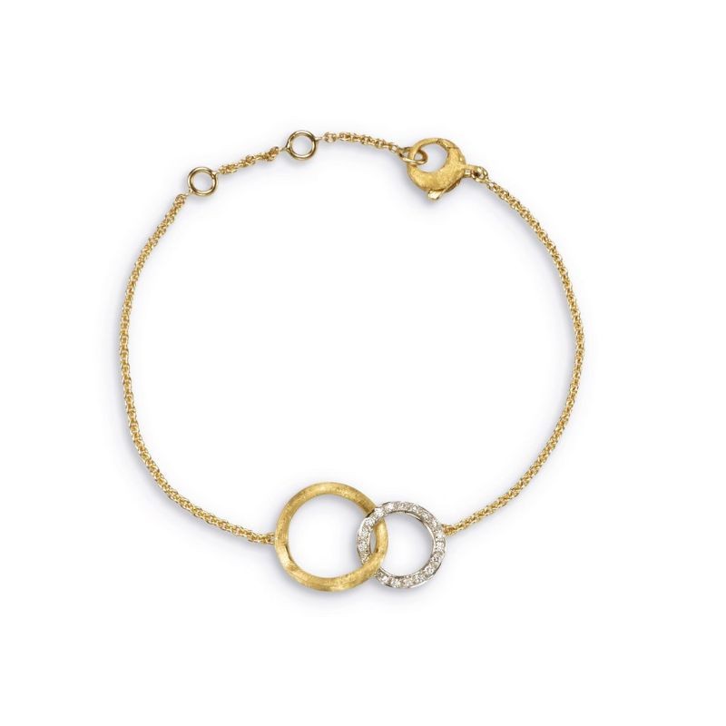 Marco Bicego 18K Yellow Gold Jaipur Link Bracelet With Diamonds With .14Ctw