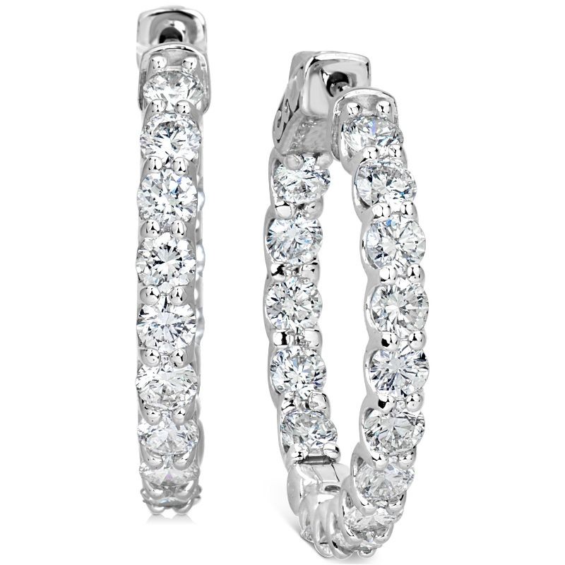 Providence Diamond Collection 14k Diamond Hoop Earrings
