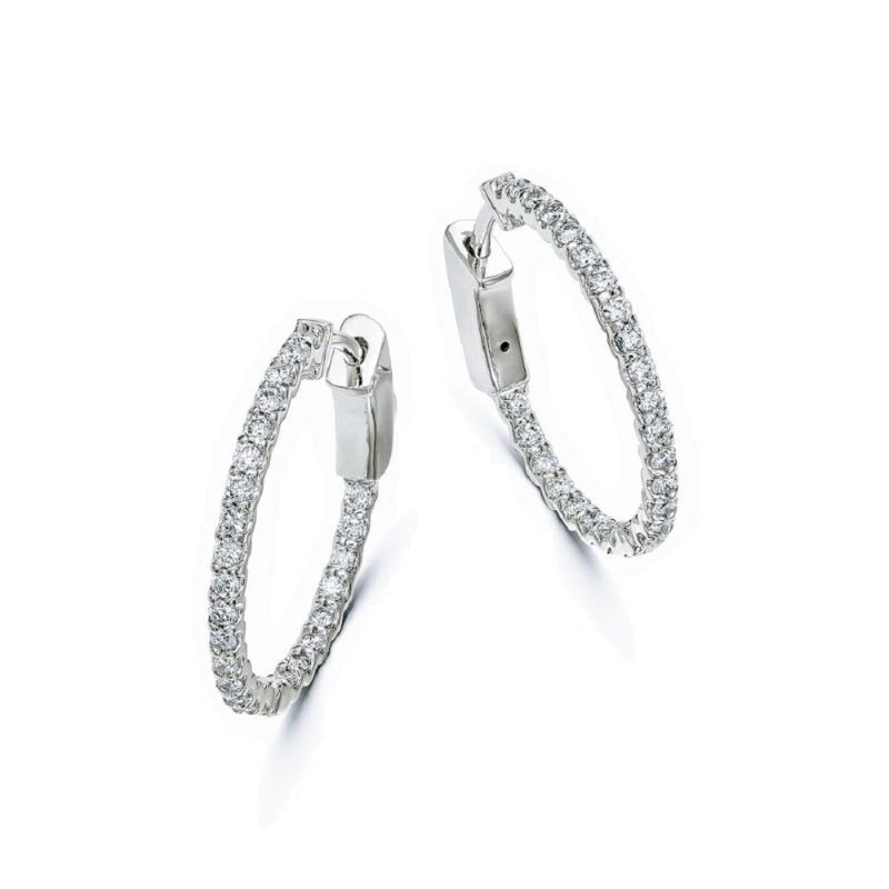 PD Collection Diamond Hoops
