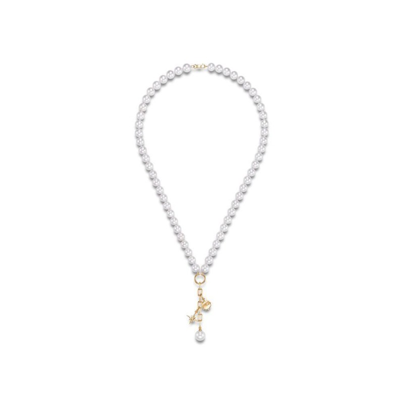 18K Yellow Gold Sun And Star Charm Necklace By Pd Collection