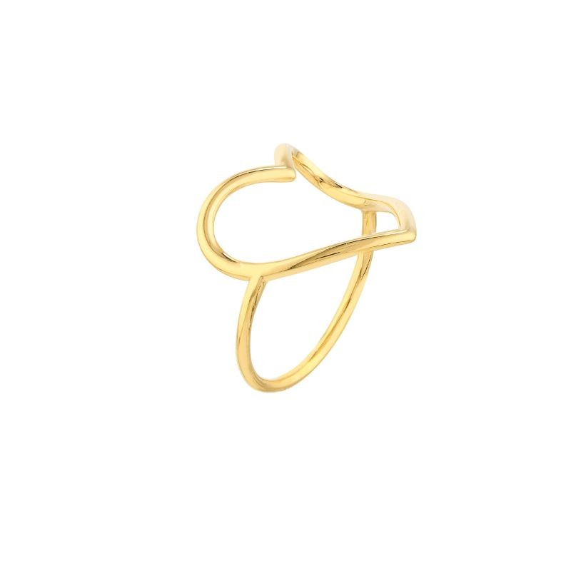PD Collection 14K Yg Organic Open Heart Ring