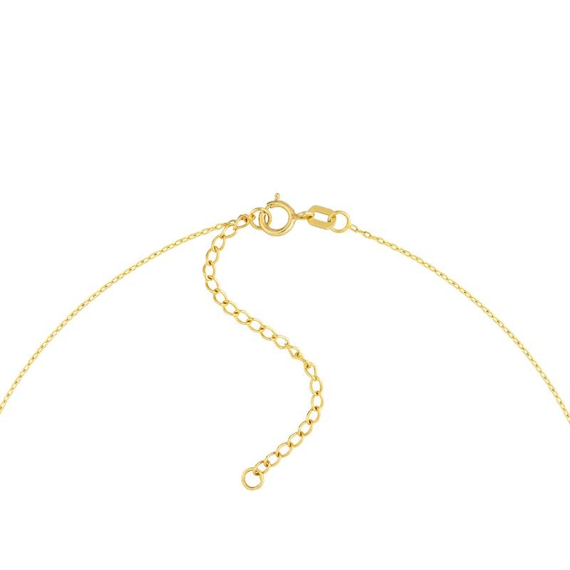 14K Yellow Gold Mini Cross Dangle Necklace By PD Collection
